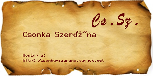 Csonka Szeréna névjegykártya
