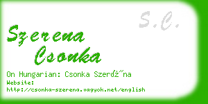 szerena csonka business card